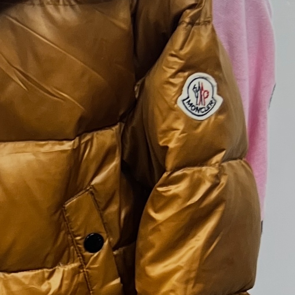 Moncler Copper/Brown Puffer Coat with Fur lined Hood - Picture 8 of 8